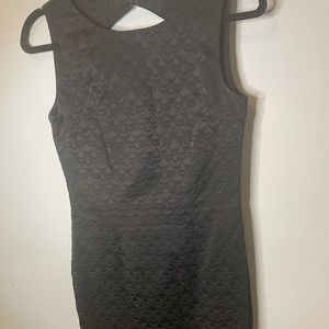 Fitted black silk H+M dress